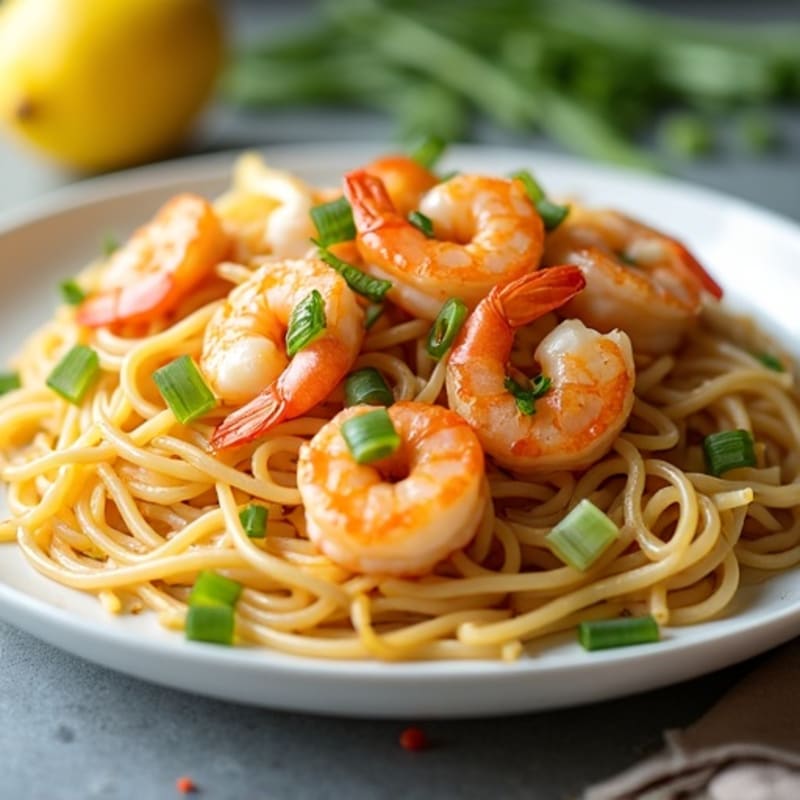 Citrus-Garlic Shrimp with Fresh Rice Noodles