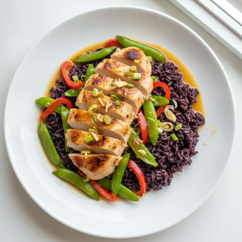 Lemongrass Chicken with Coconut Black Rice