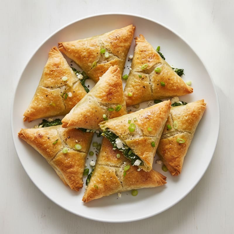 Spinach and Feta Phyllo Triangles