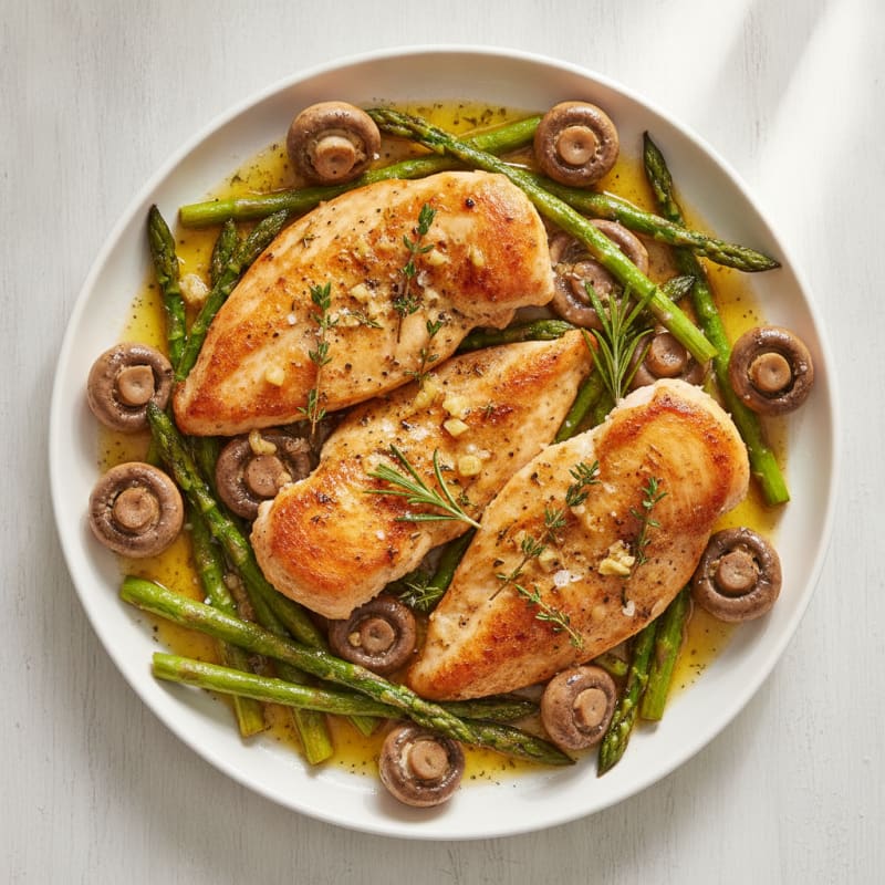 Garlic Butter Roasted Mushrooms with Herbs