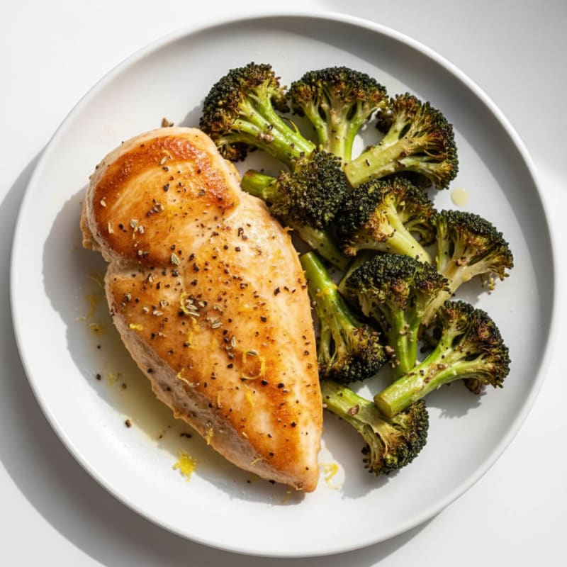 Crispy Lemon-Herb Chicken and Roasted Broccoli