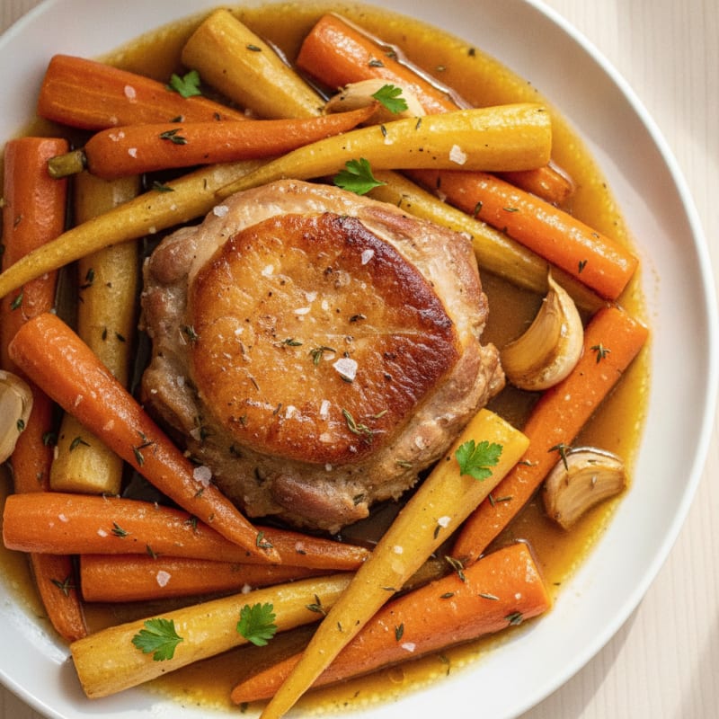 Slow-Cooked Pork Shoulder with Root Vegetables