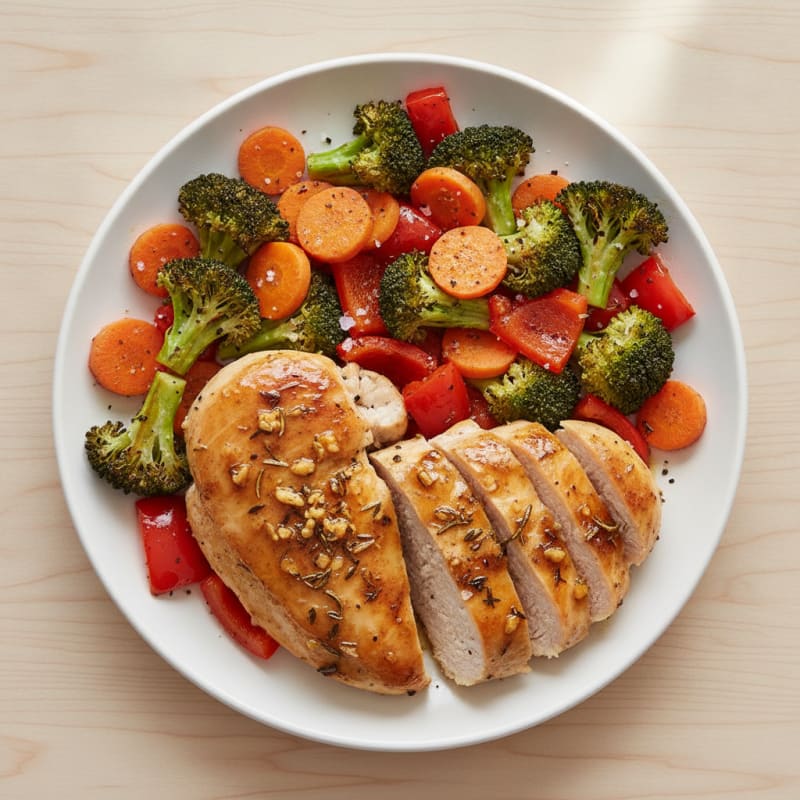 Garlic-Herb Chicken Breast with Roasted Vegetables