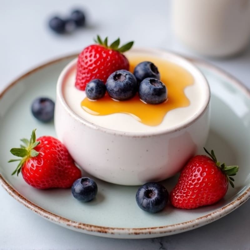 Greek Yogurt Protein Mousse with Mixed Berries