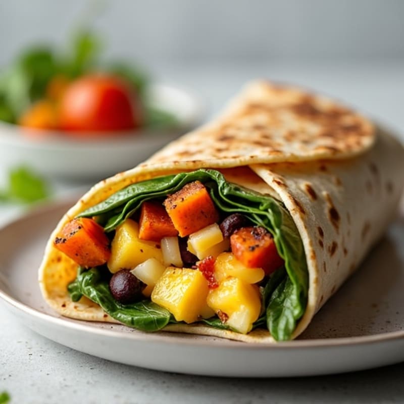 Protein-Packed Sweet Potato Black Bean Breakfast Burrito