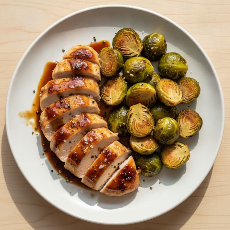 Roasted Brussels Sprouts with Balsamic Glaze