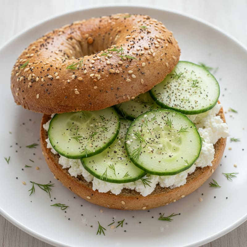 Savory Cottage Cheese Everything Bagel