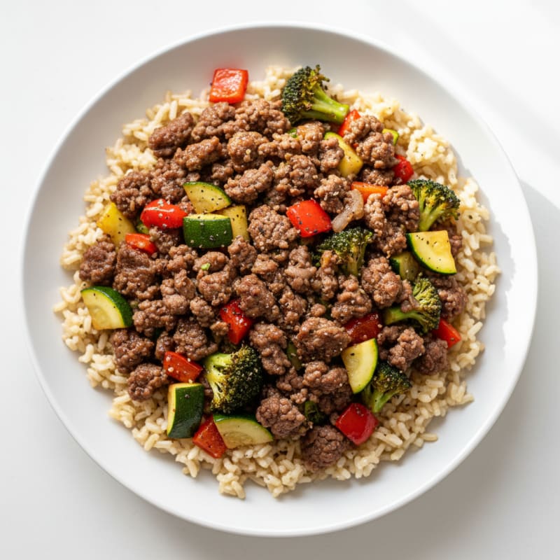 Ground Beef and Veggie Meal Prep Bowls