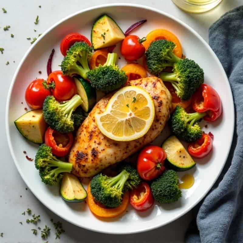 Sheet Pan Lemon Herb Chicken with Crispy Roasted Vegetables