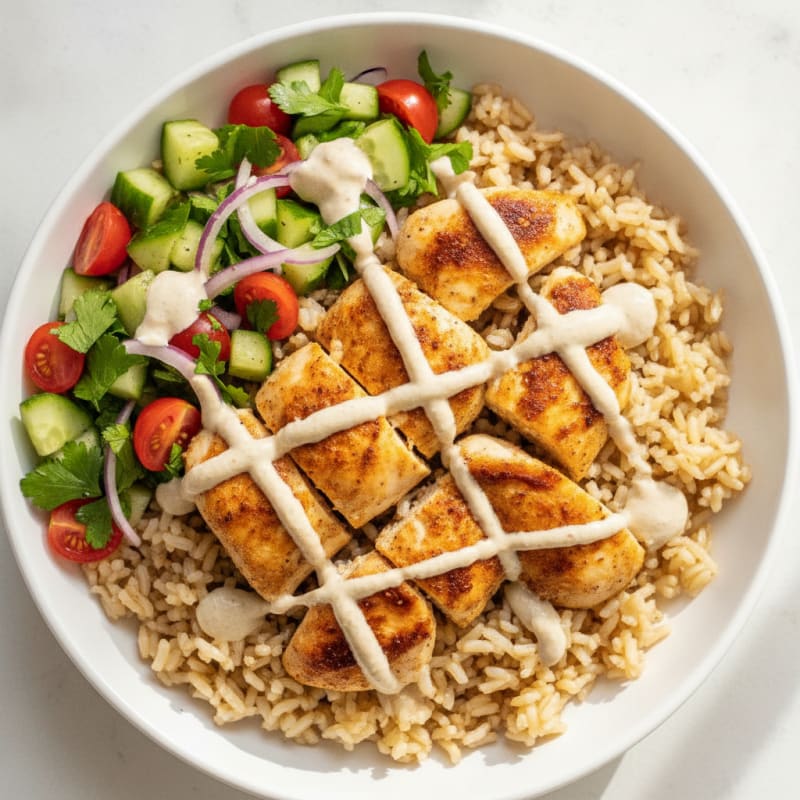 Chicken Shawarma Rice Bowl