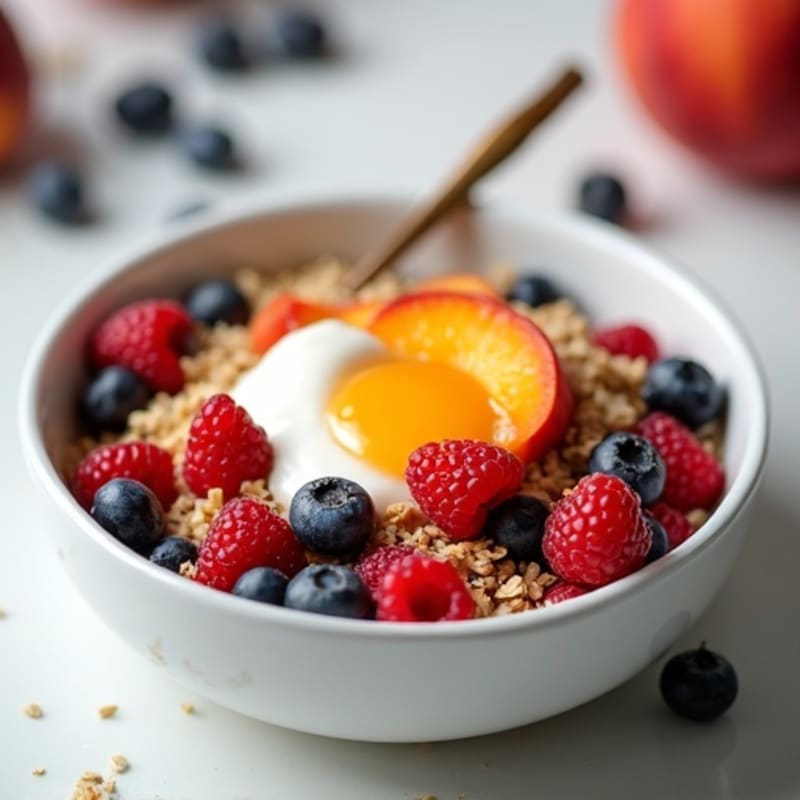 Fresh Berry-Peach Oat Crumble