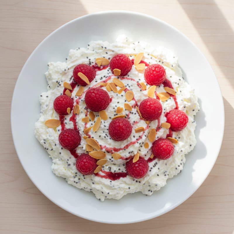 Silky Greek Yogurt Protein Mousse with Chia and Berries