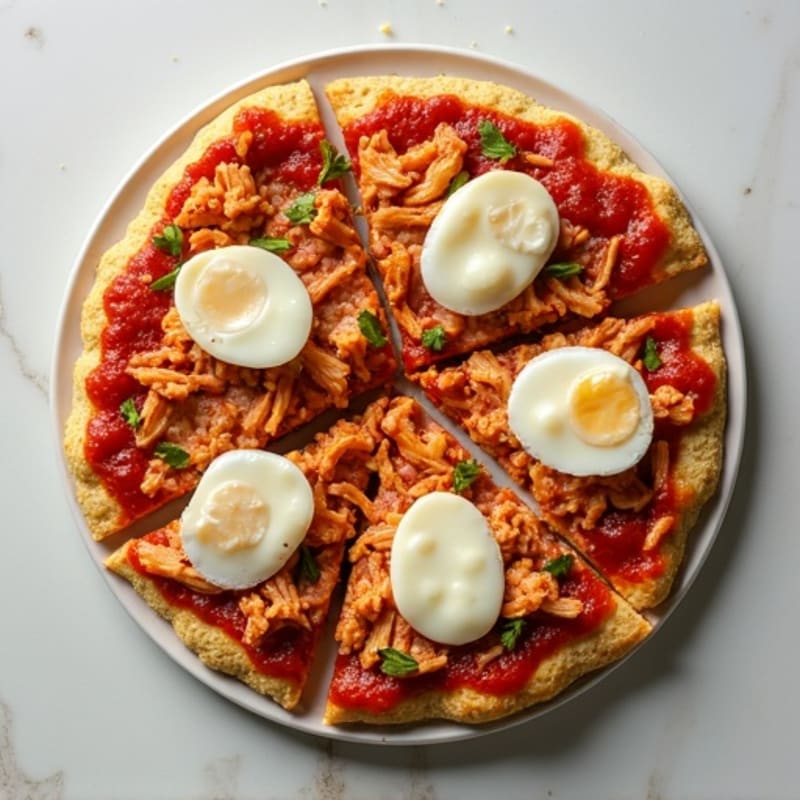 BBQ Pulled Chicken Protein Pizza with Cauliflower Crust
