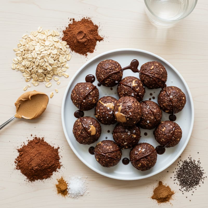 Chewy Chocolate Protein Energy Bites