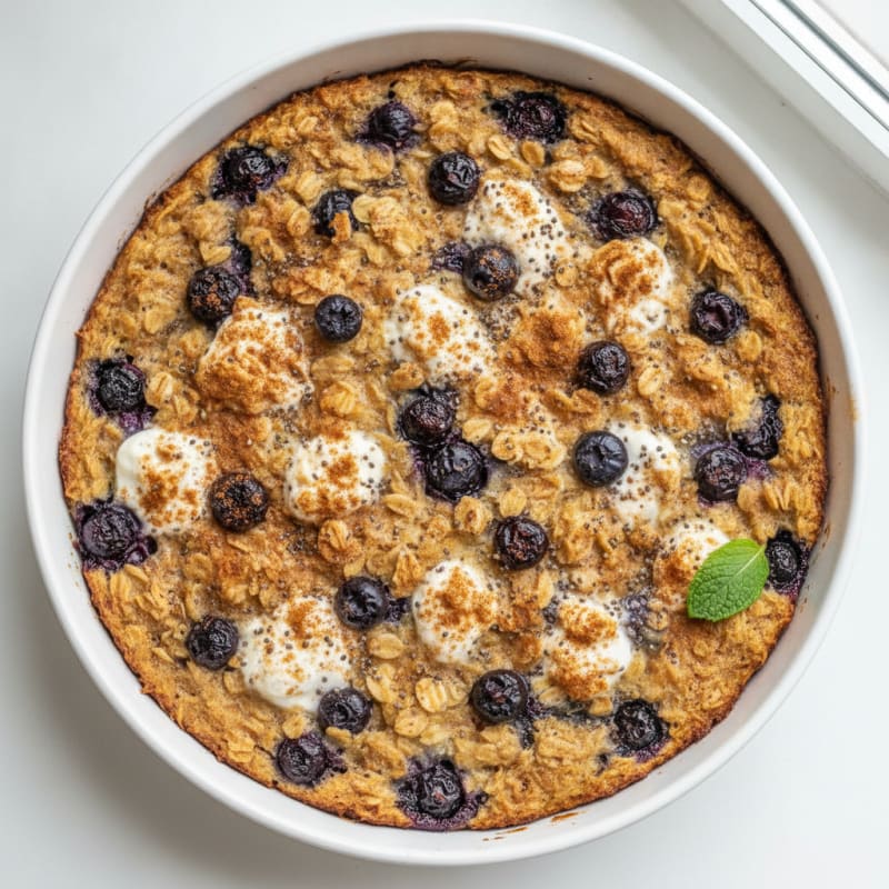 Baked Berry Protein Oatmeal