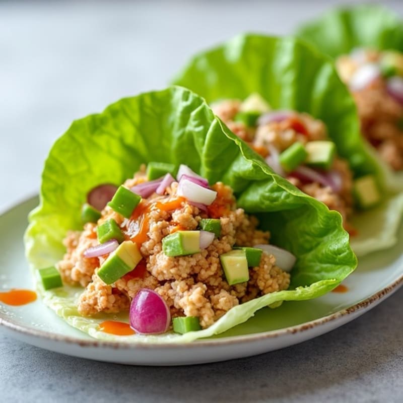 Fresh Spicy Tuna Lettuce Wraps
