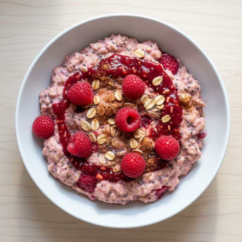 Creamy Berry Protein Overnight Oats