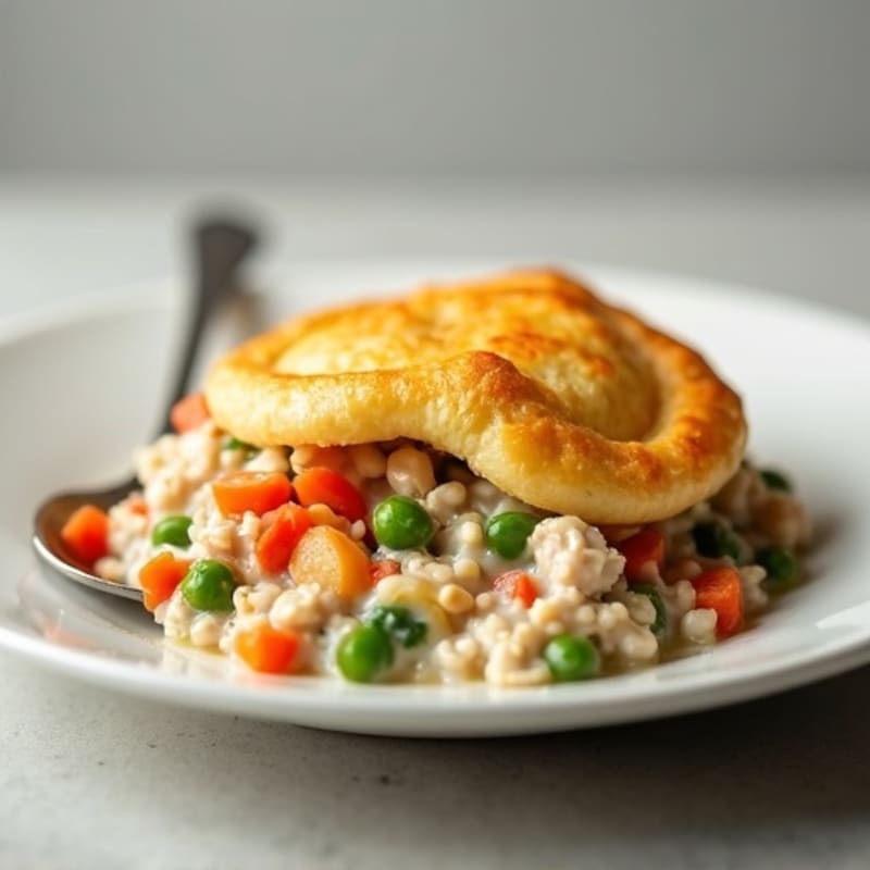 Creamy Turkey and Vegetable Pot Pie with Crispy Potato Topping