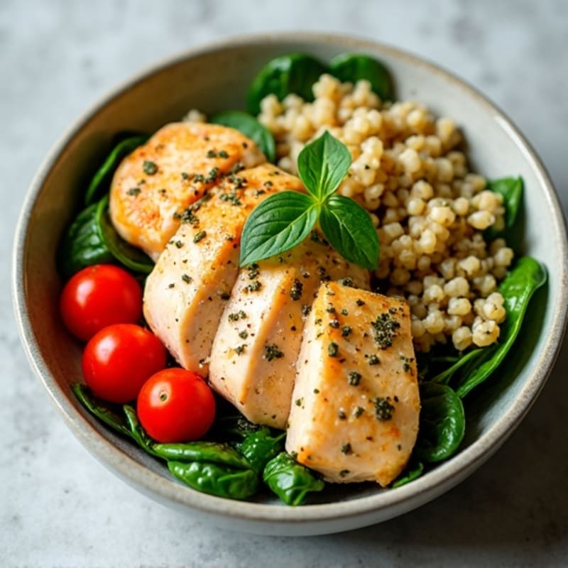 Herb-Marinated Chicken and Quinoa Power Bowl