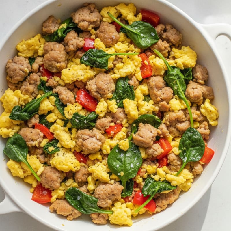 Keto Sausage and Egg Breakfast Skillet