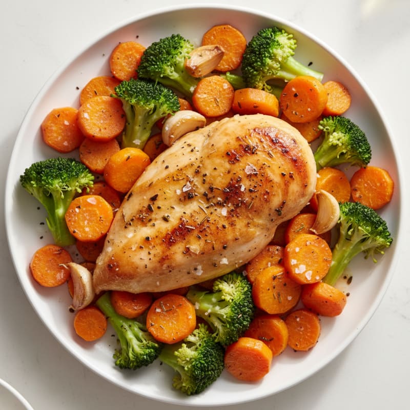 Herb-Roasted Chicken with Roasted Vegetables