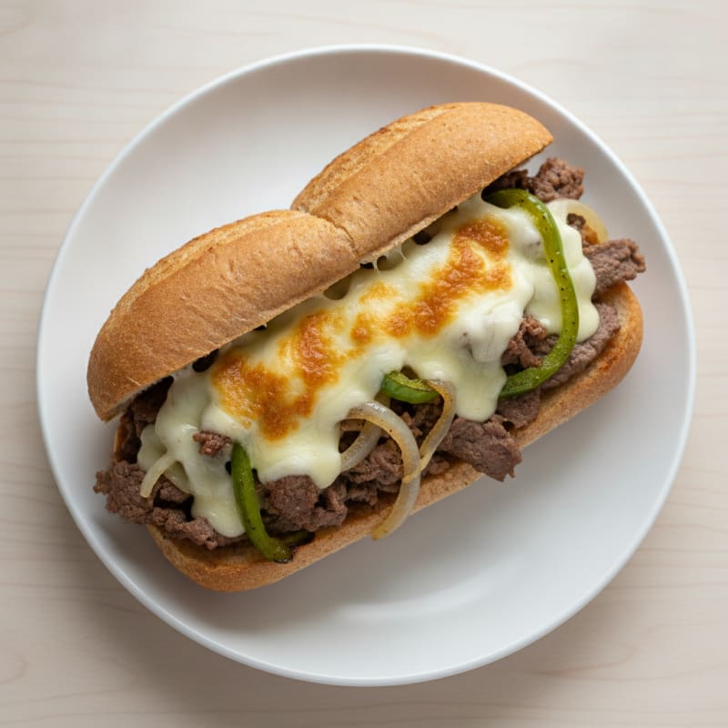 Classic Philly Cheesesteak Sandwich