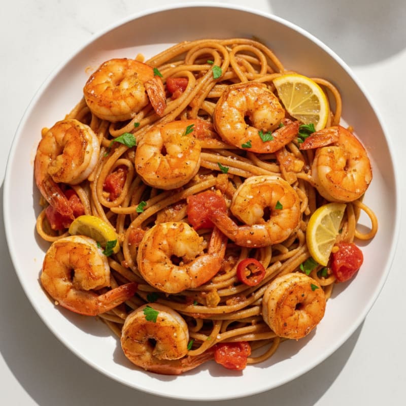 Spicy Calabrian Chili Shrimp Linguine