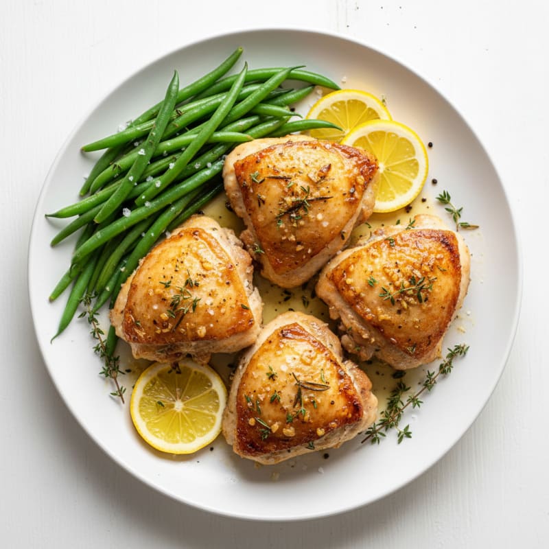 Garlic Herb Roasted Chicken Thighs
