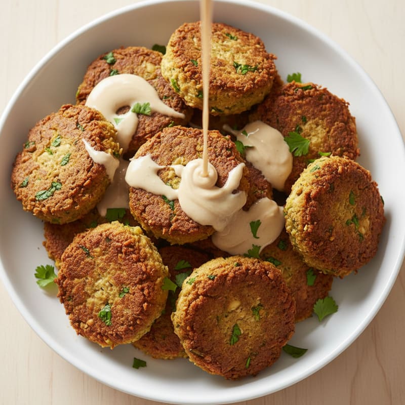 Crispy Falafel with Zesty Tahini Sauce