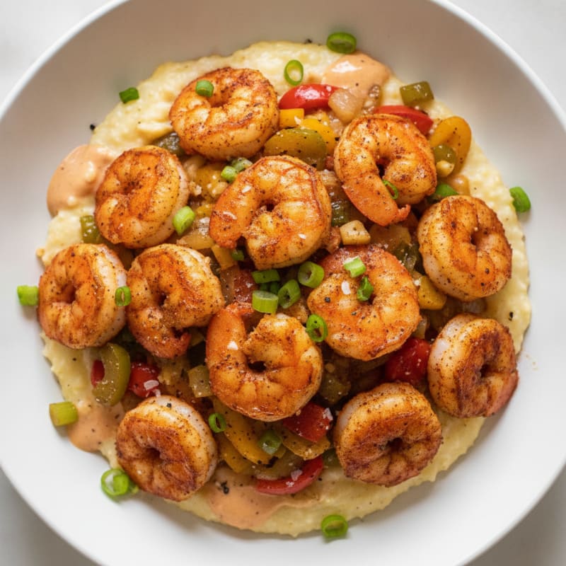 Cajun Shrimp with Creamy Grits