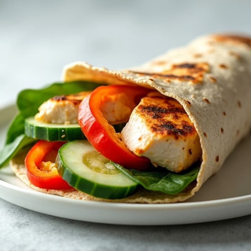 Grilled Chicken and Fresh Veggie Wrap