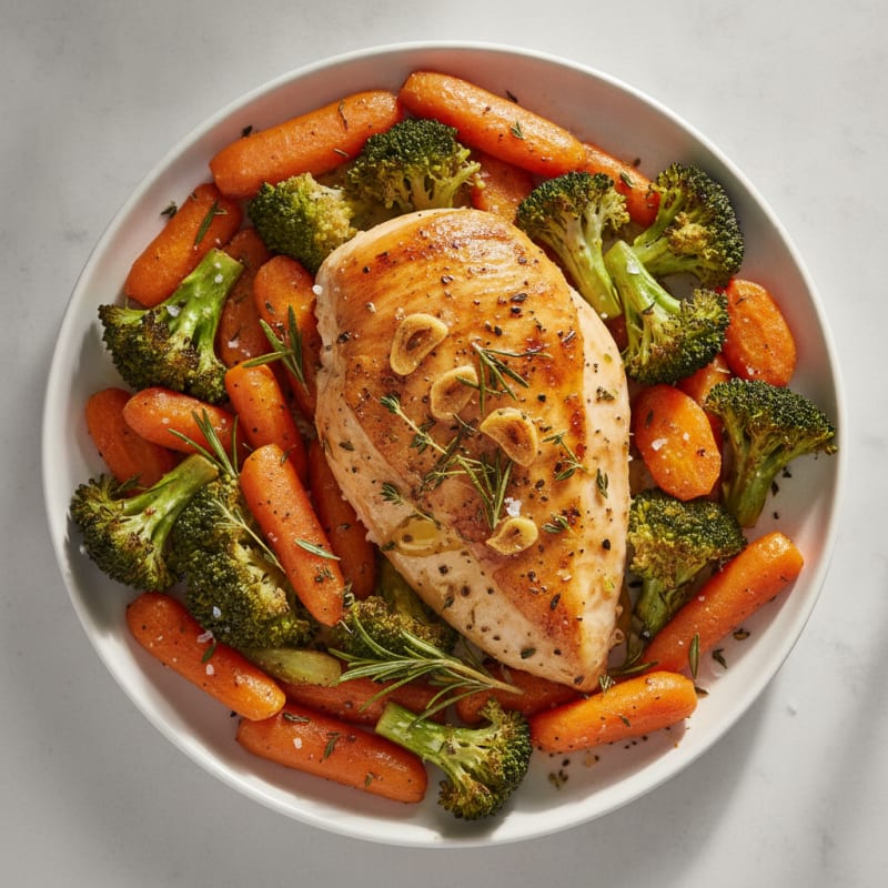 Herb-Roasted Chicken with Roasted Vegetables