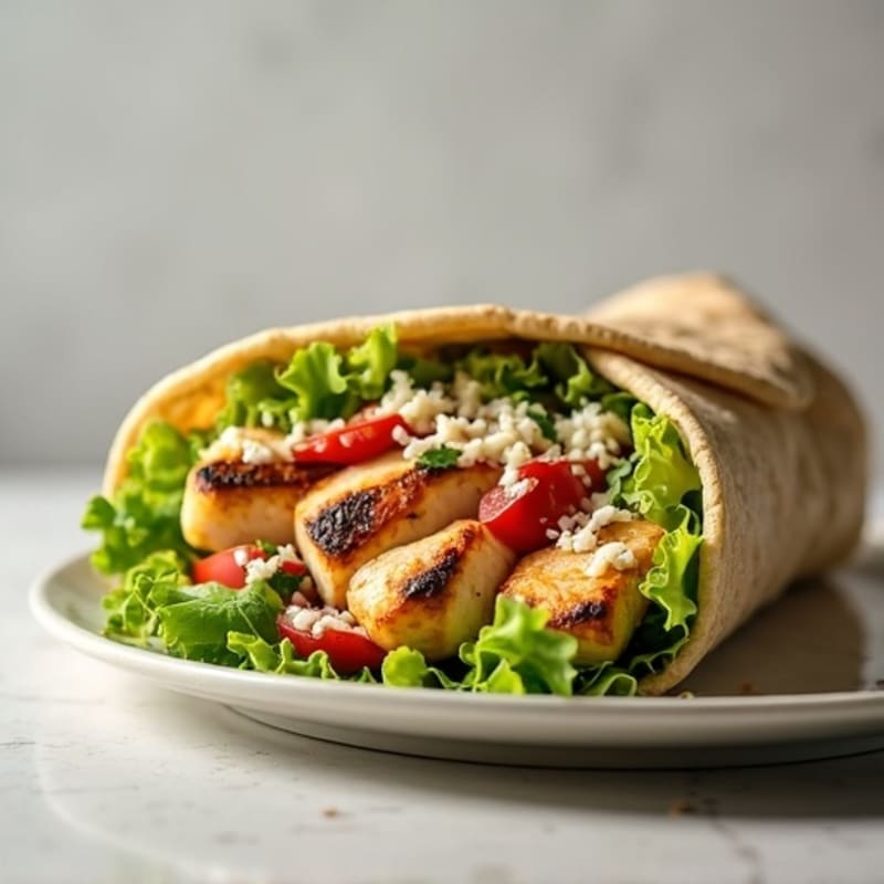 Grilled Chicken Creamy Caesar Wrap