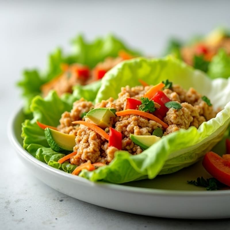 Fresh Spicy Tuna Lettuce Wraps
