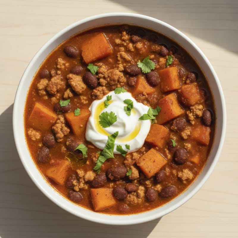 Sweet Potato and Black Bean Chili