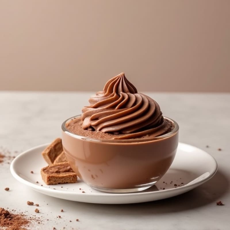 Protein Chocolate Pudding with Almond Butter Swirl