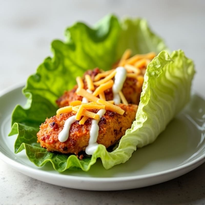 Spicy Buffalo Ranch Chicken Lettuce Wrap