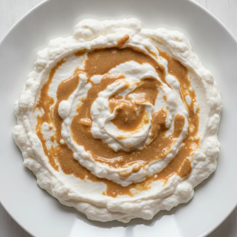 Silky Greek Yogurt Protein Pudding with Almond Butter Swirl