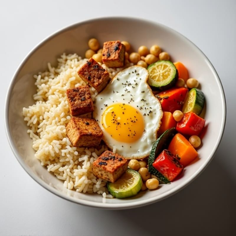 Fluffy Coconut-Ginger Basmati Rice Bowl with Roasted Vegetables