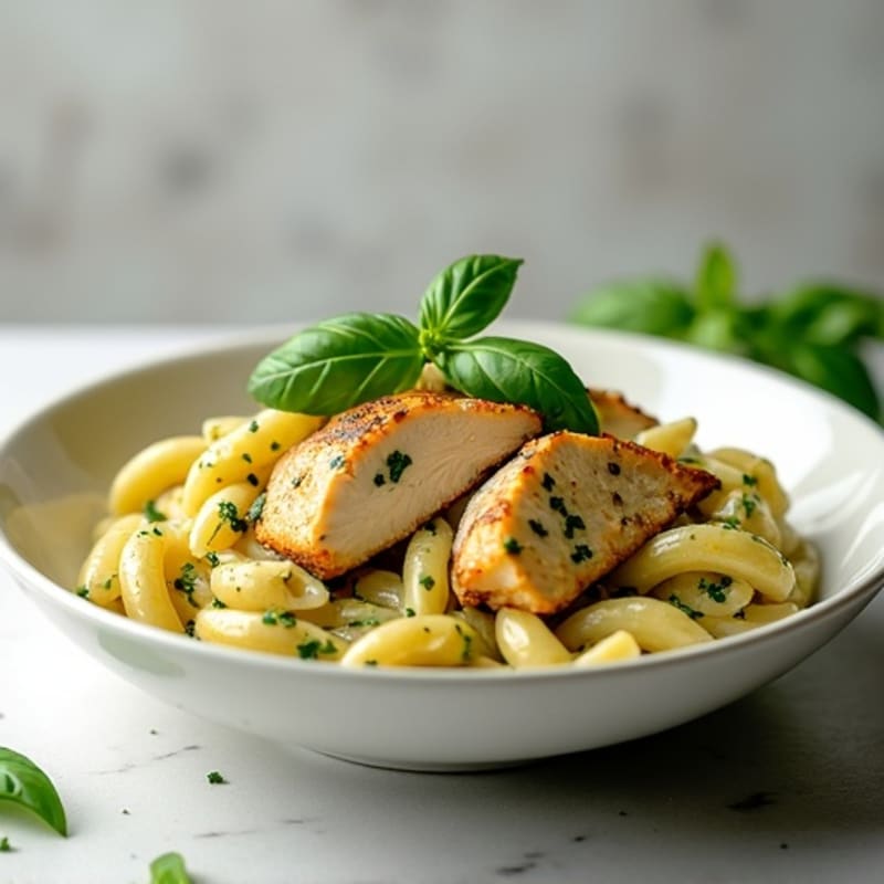 Creamy Pesto Chicken Pasta with Fresh Herbs