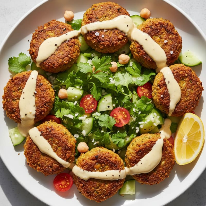 Crispy Falafel with Tahini