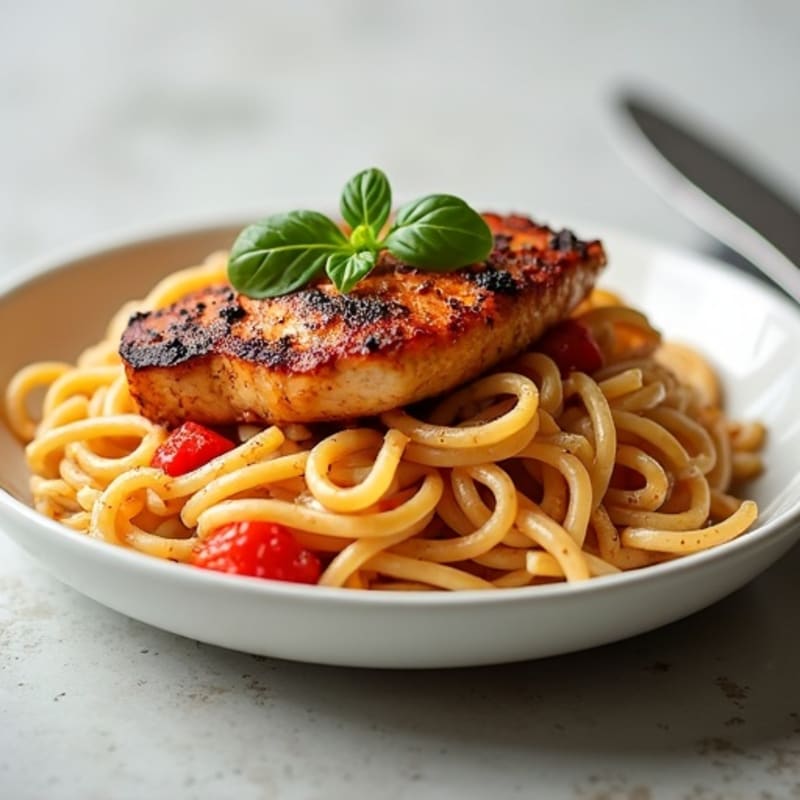 Spicy Cajun Chicken with Creamy Whole Wheat Pasta