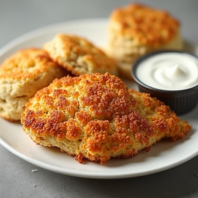 Crispy Baked Chicken with Greek Yogurt Biscuits