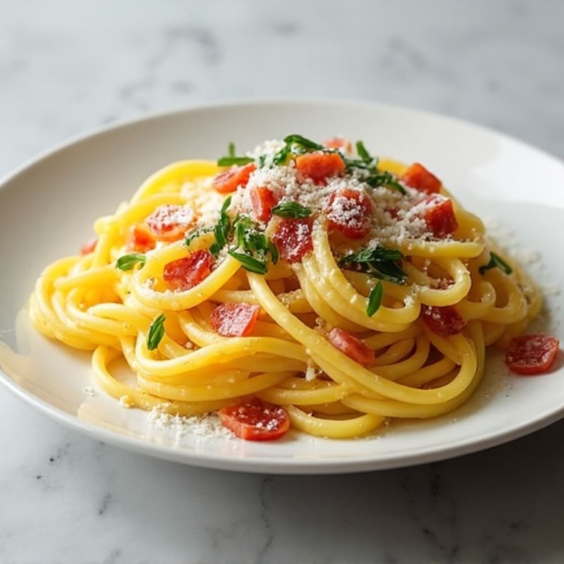 Creamy Turkey Bacon Spaghetti Squash Carbonara
