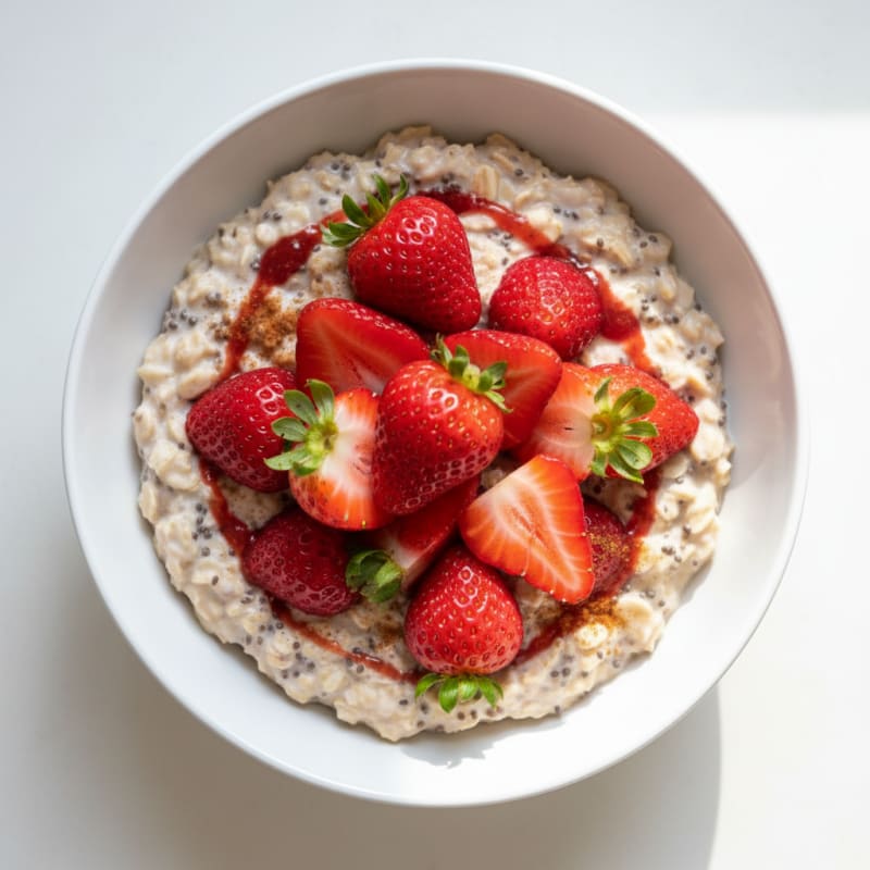 Strawberry Shortcake Overnight Oats