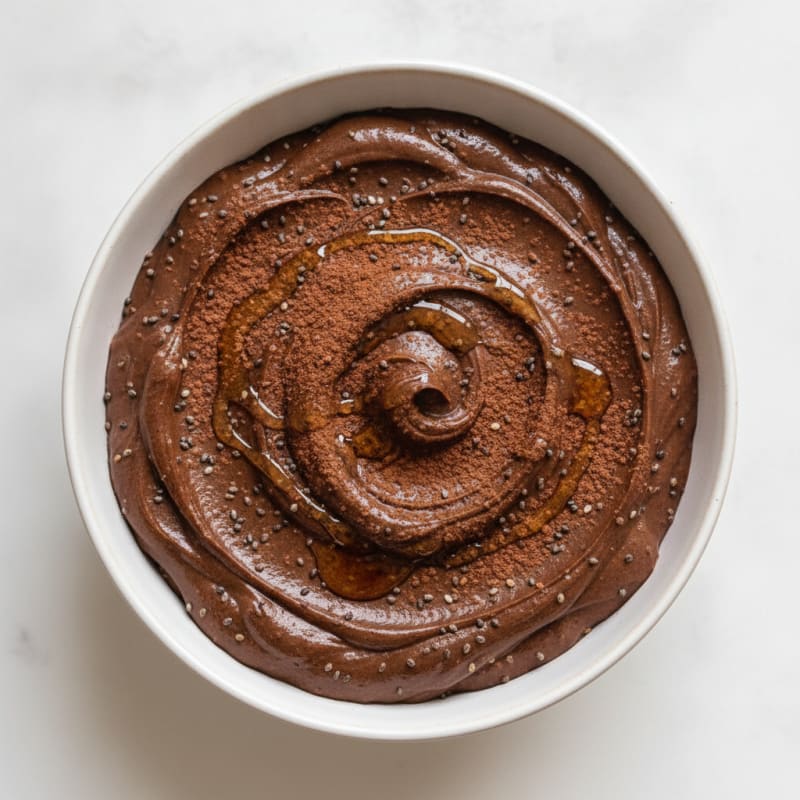 Silky Chocolate Protein Pudding with Chia Seeds