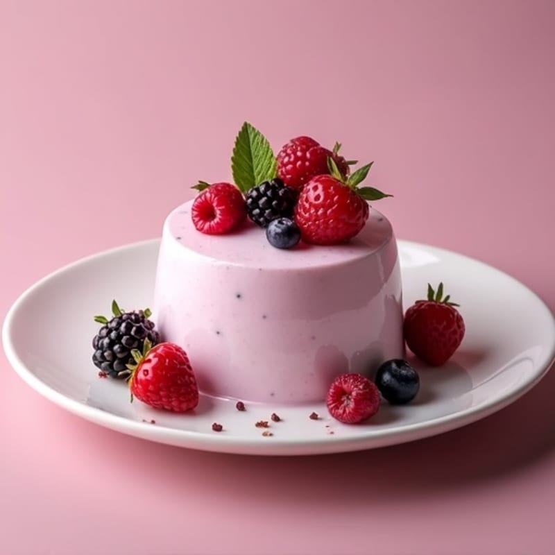 Silky Protein Greek Yogurt Mousse with Mixed Berries