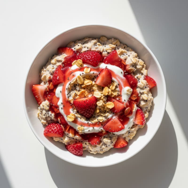 Strawberry Shortcake Overnight Oats