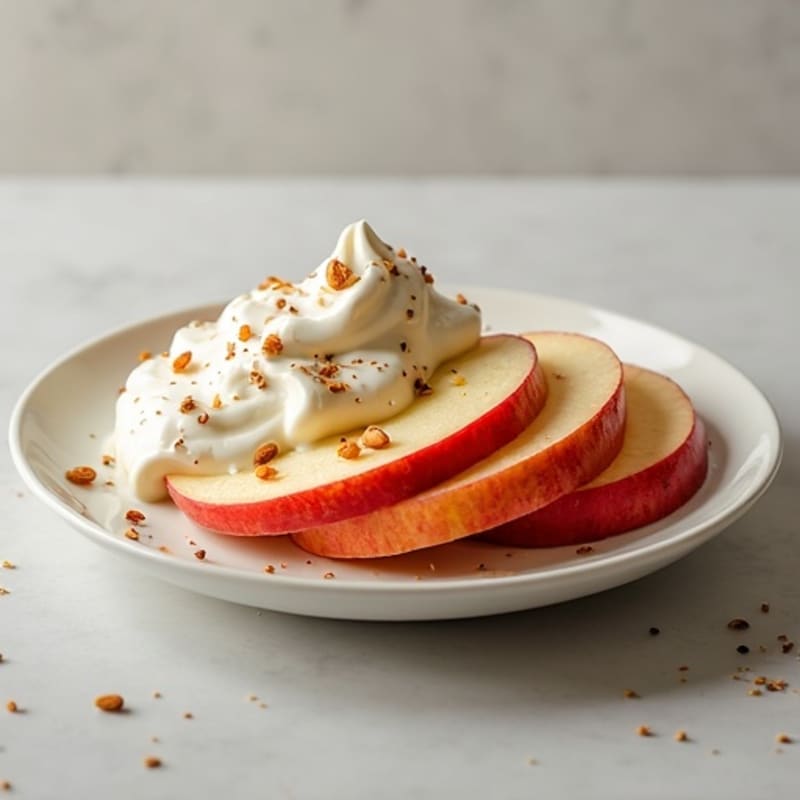 Fresh Apple Slices with Creamy Almond Butter and Chia Seeds