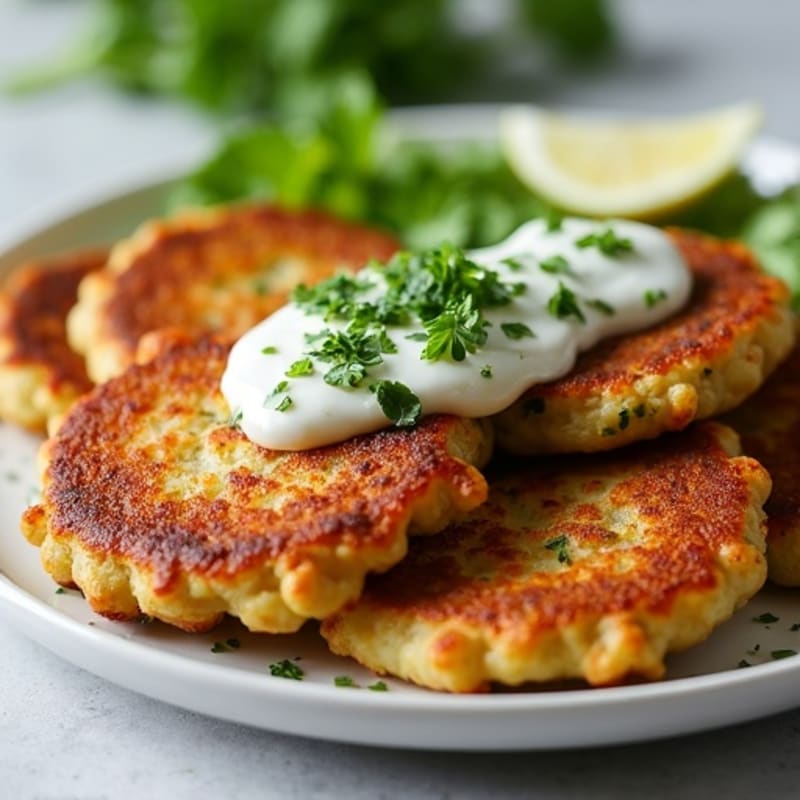 Crispy Spiced Chicken and Potato Patties with Tangy Cilantro Chutney